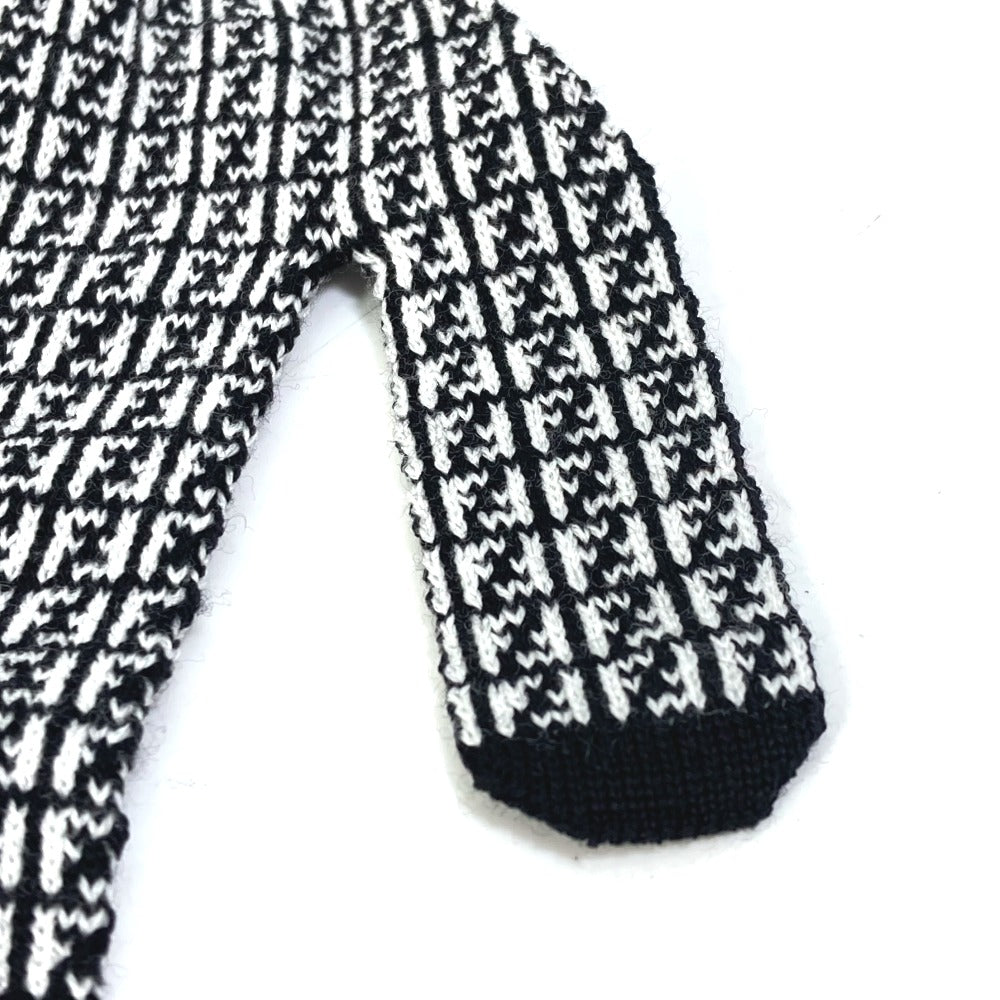 FENDI Glove FXY010 wool black logo