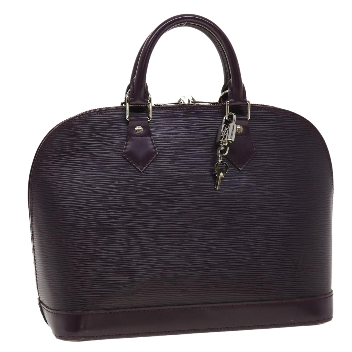 LOUIS VUITTON Epi Alma Hand Bag Purple Cassis M5280K LV 40259
