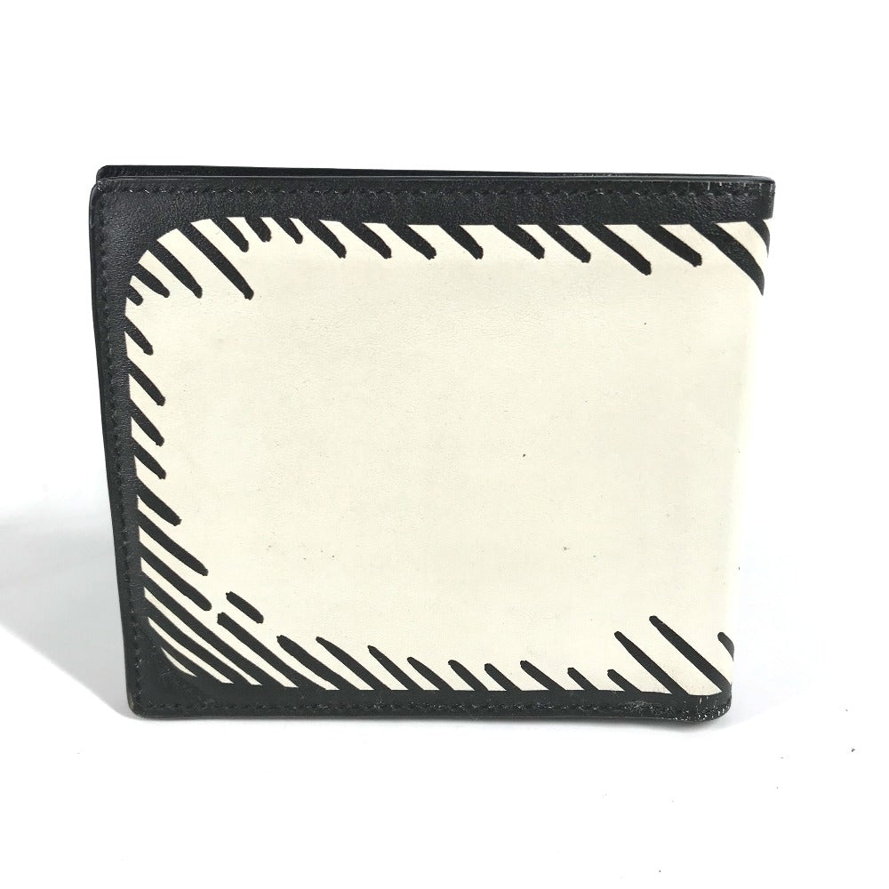 FENDI Folded wallet 7M0169 leather white Compact wallet Joshua Vides Collaboration mens