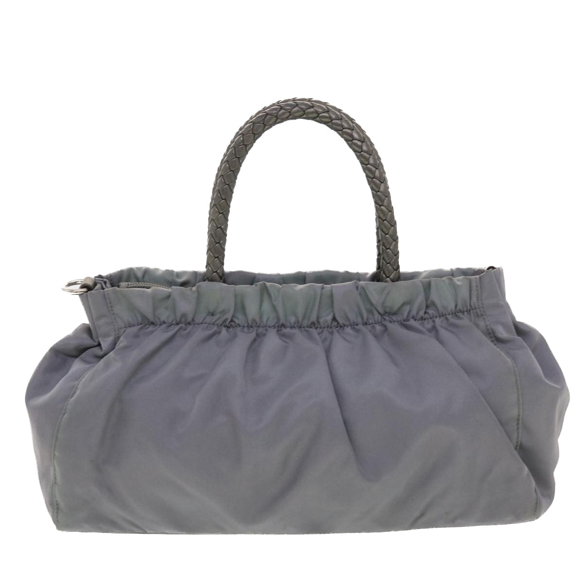 Prada Hand Bag Nylon Gray
