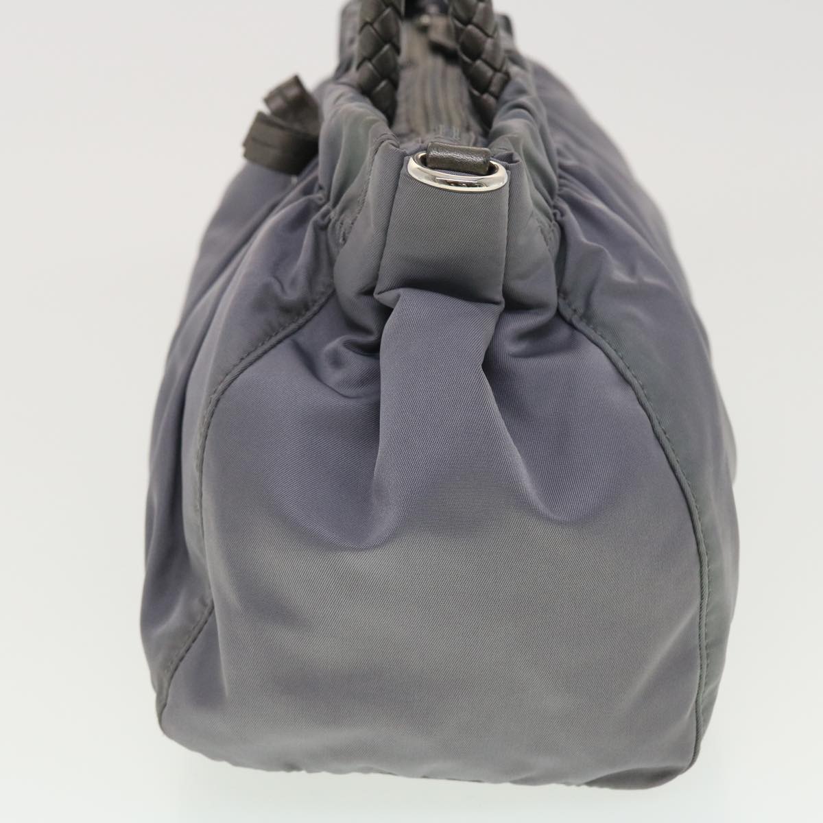 Prada Hand Bag Nylon Gray