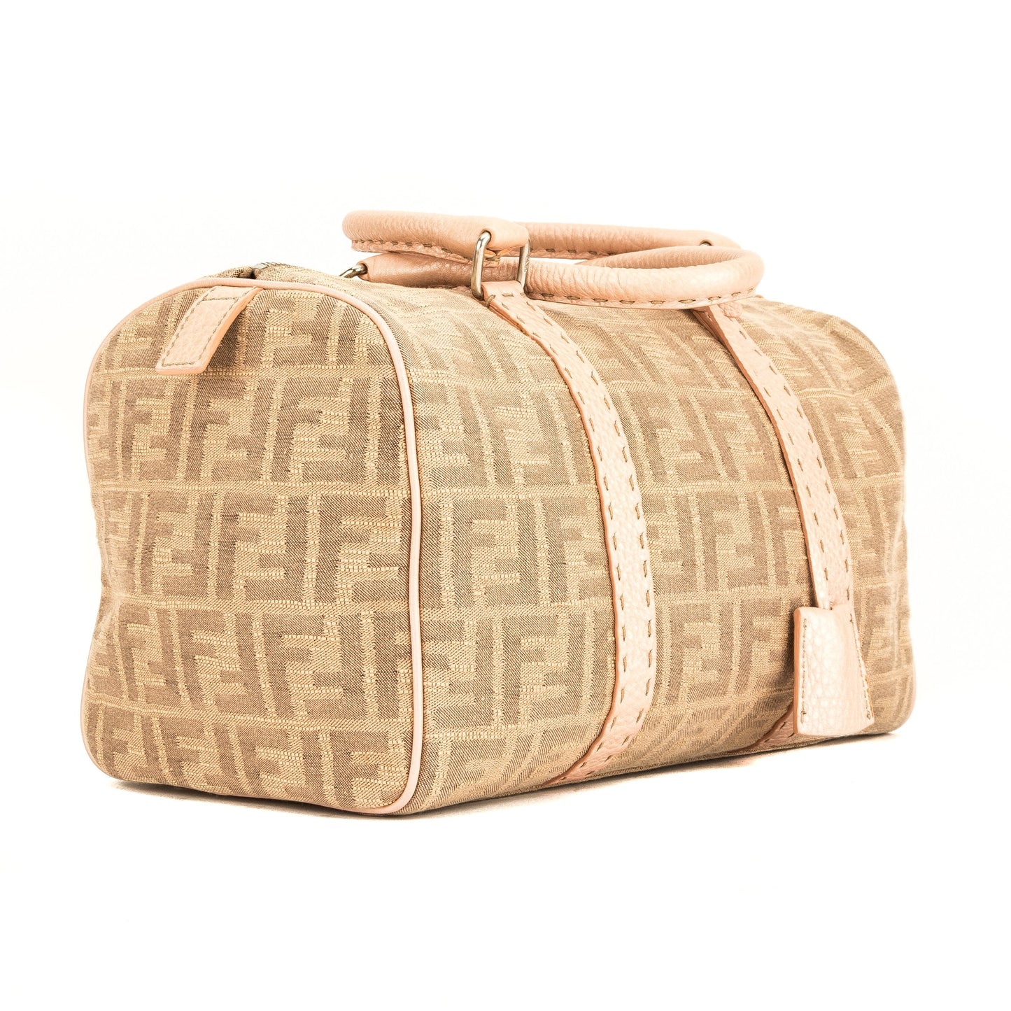 Fendi Pink Selleria Zucca Medium Boston ( )