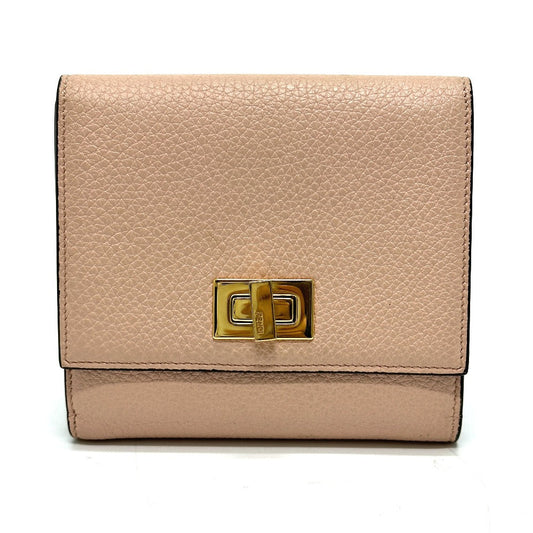 FENDI Folded wallet 8M0438 leather pink Peekaboo Women