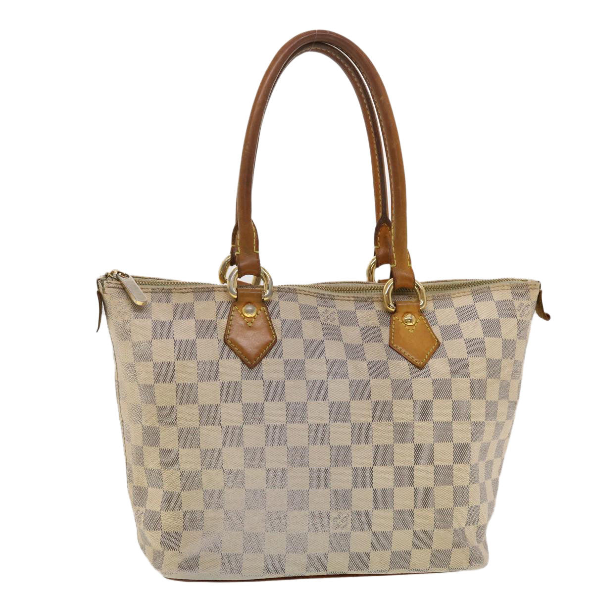 LOUIS VUITTON Damier Azur Saleya PM Tote Bag N51186 LV 40418