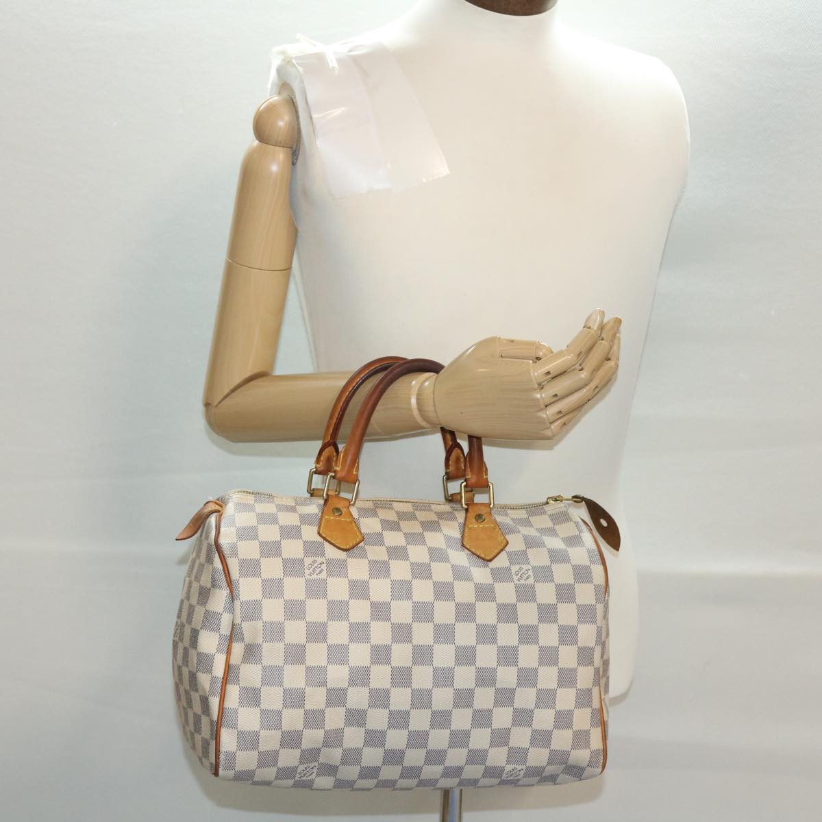 LOUIS VUITTON Damier Azur 30 Hand Bag N41533 LV 40420