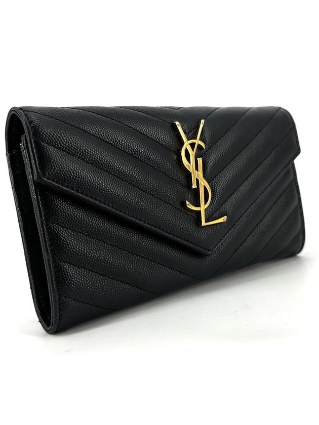 Luxury Saint Laurent Trending 2026 Grande Poudre Matelasse Envelope Flap Long Wallet 372264