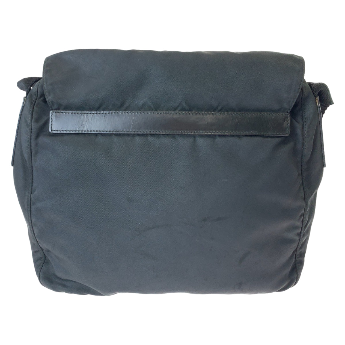 PRADA Shoulder Bag Nylon Black SilverMetal Test Triangle With logo