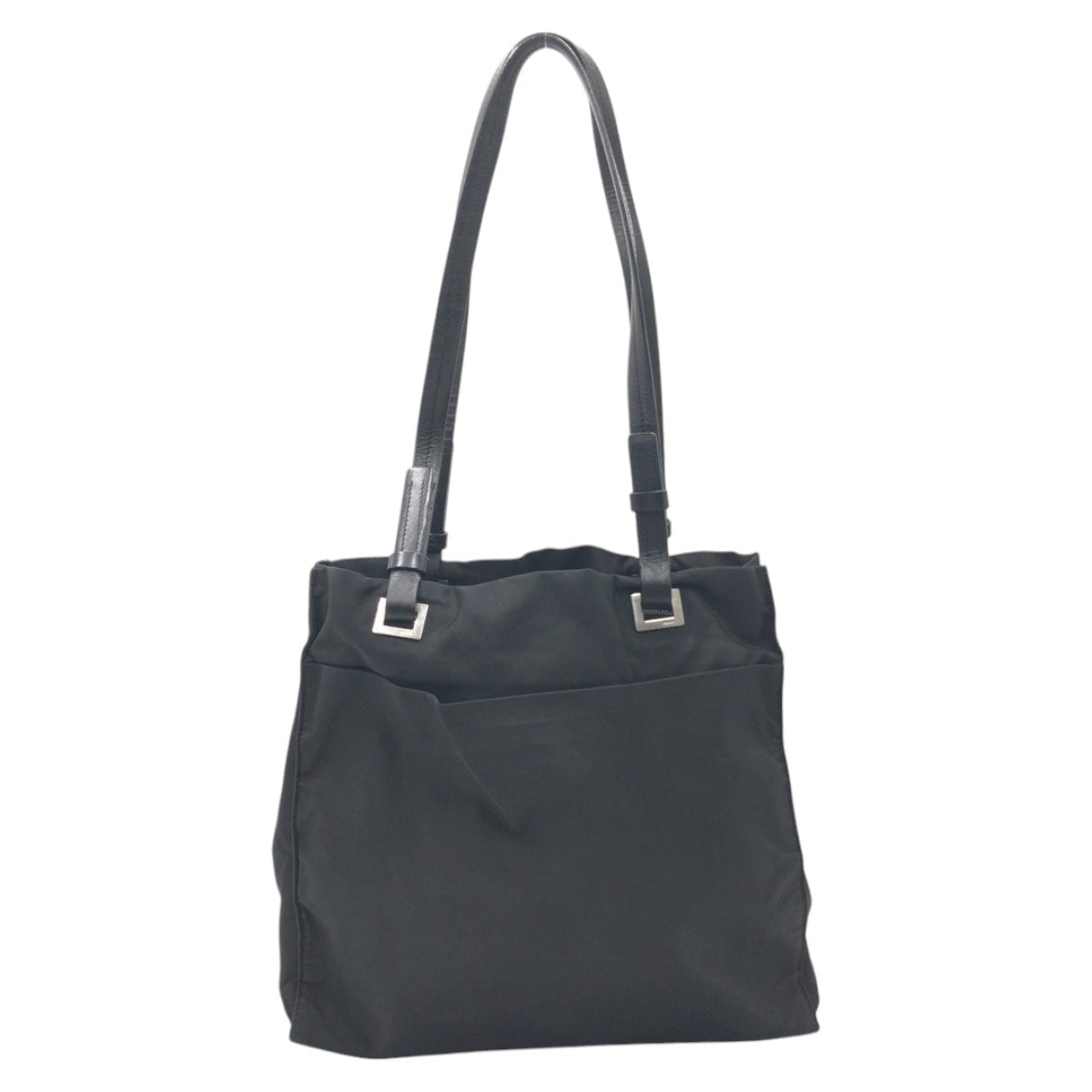PRADA Tote Bag Nylon Black black Tote Bag Unisex Test Triangular logo Women