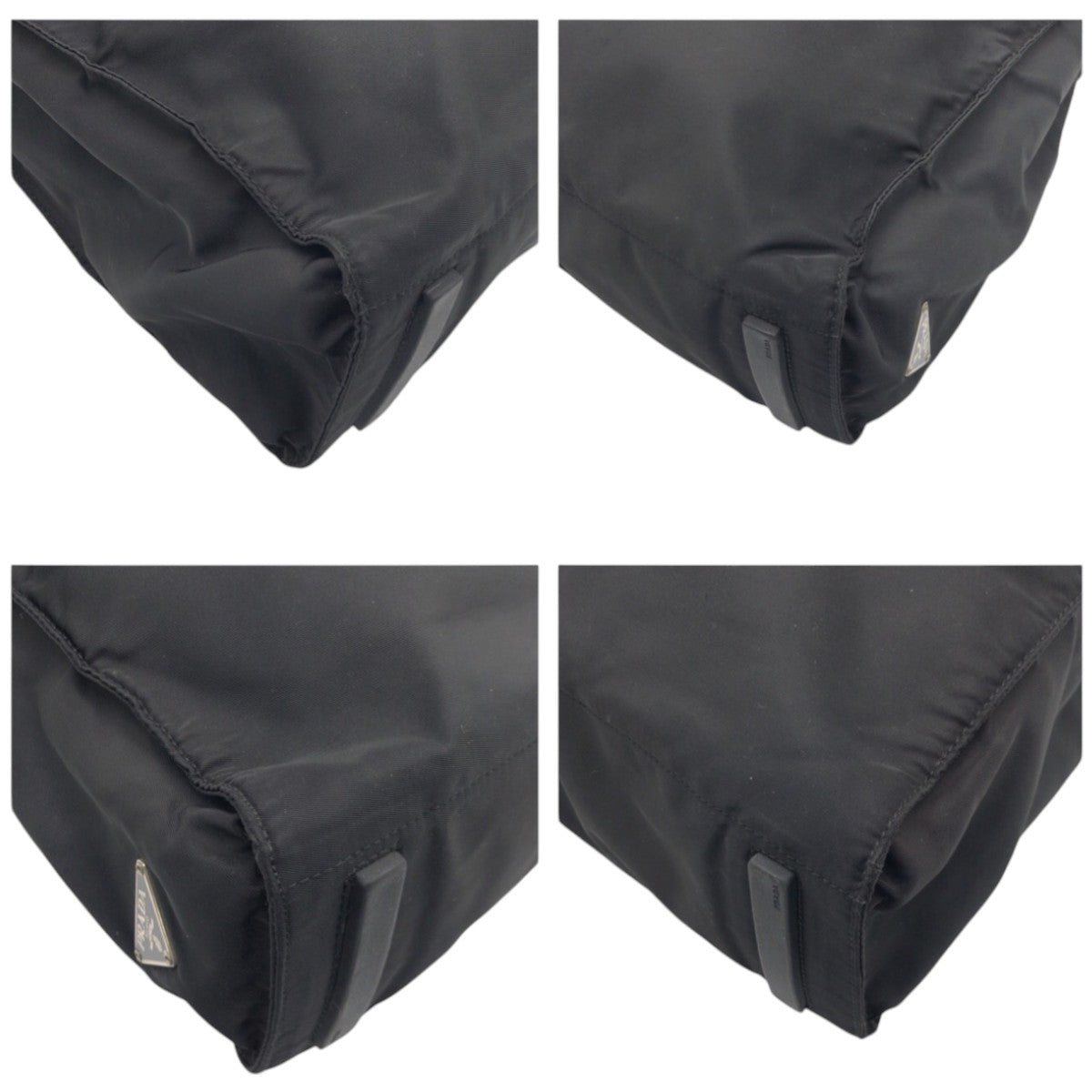 PRADA Tote Bag Nylon Black black Tote Bag Unisex Test Triangular logo Women