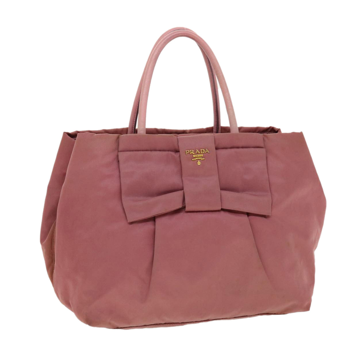 Prada Hand Bag Nylon Pink