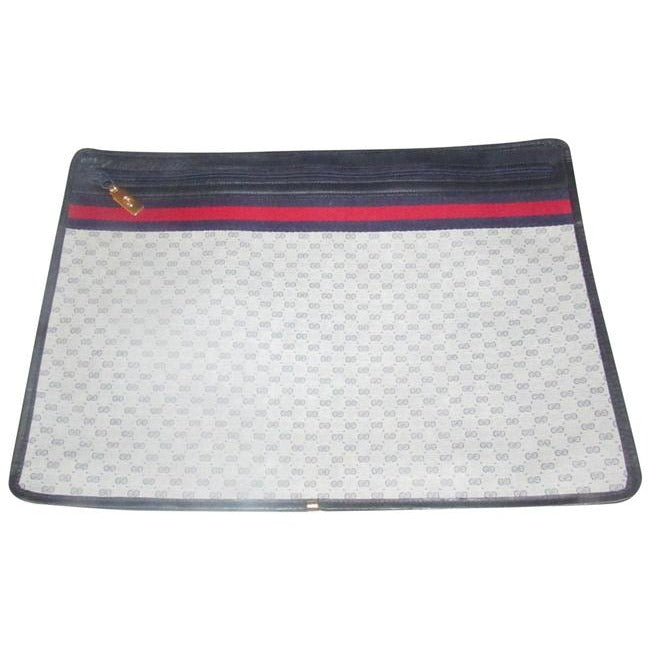 Gucci Leather Canvas Clutch