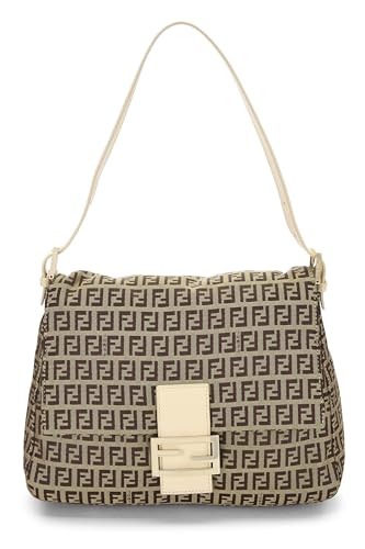 Fendi, White Zucchino Canvas Mama, White