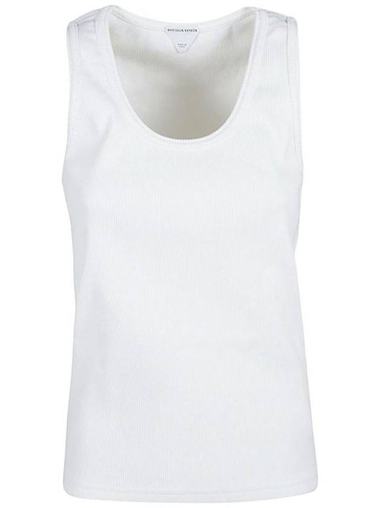Luxury Bottega Veneta Slim Fit Stretch Cotton Sleeveless White