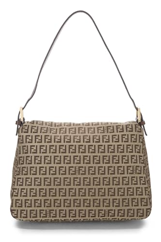 Fendi, Beige Zucchino Canvas Mama, Brown