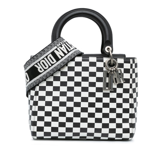 Dior Lady Dior Leather Shoulder Bag