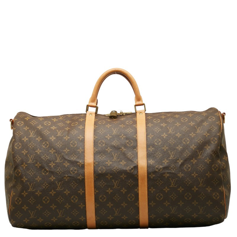 Louis Vuitton Monogram Keepall Bandouliere 60 Boston Bag Brown