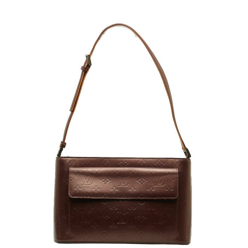 Louis Vuitton Monogram Mat Shoulder Bag Leather Violet Paraply Paraply