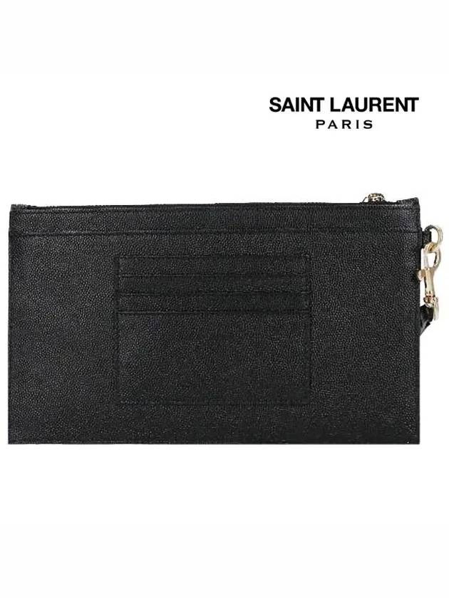 Luxury Saint Laurent Trending 2025 Cassandre Matelasse Large Zipped Clutch Bag Black