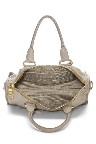 Prada, Beige Vitello Daino Convertible Tote Medium, Grey