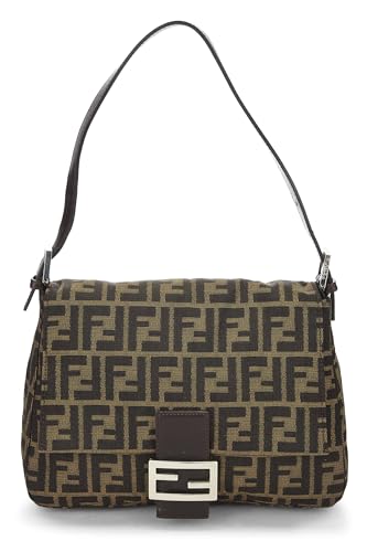 Fendi, Brown Zucca Canvas Mama, Brown
