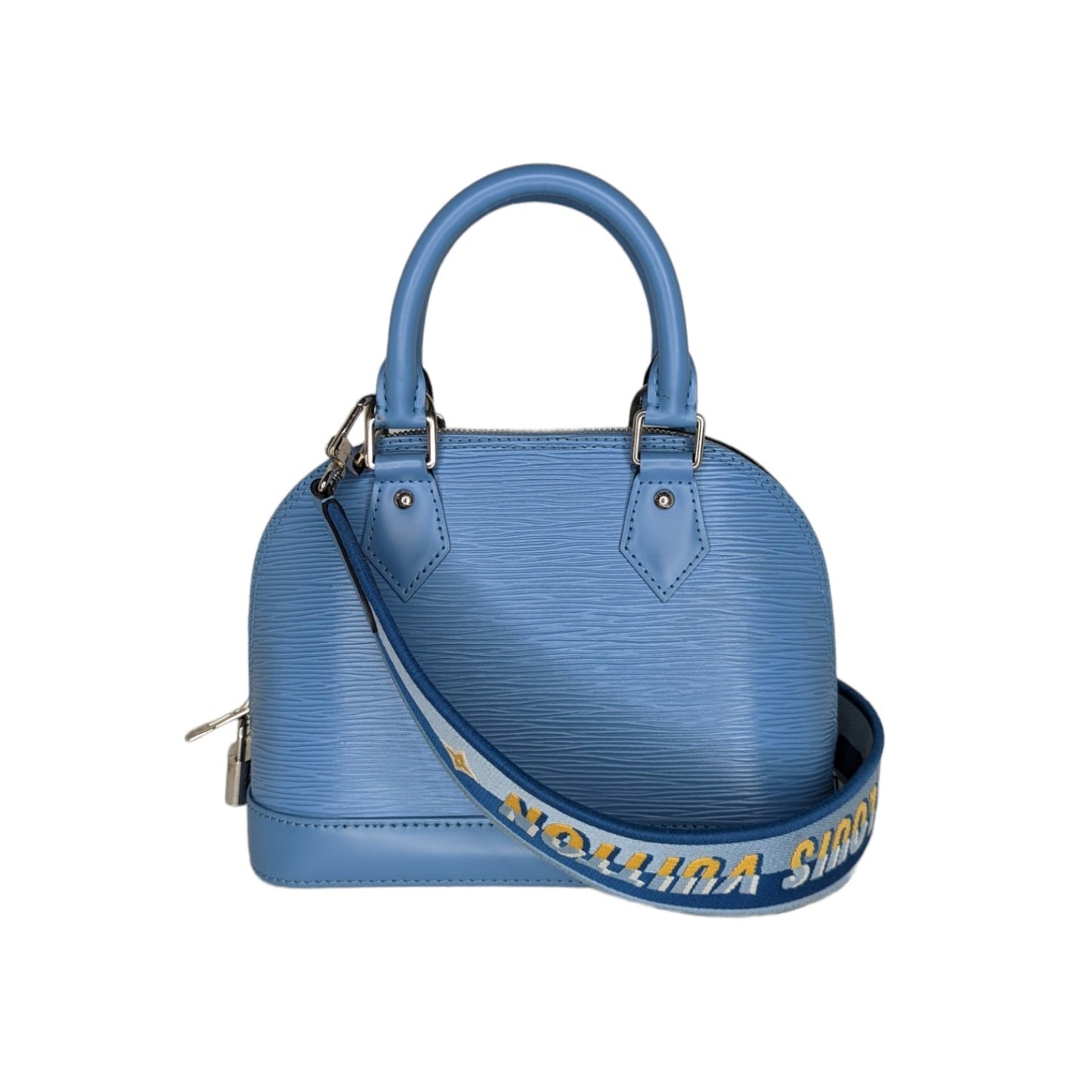 Louis Vuitton EPI Alma BB Satchel w/ Jacquard Strap Handbag