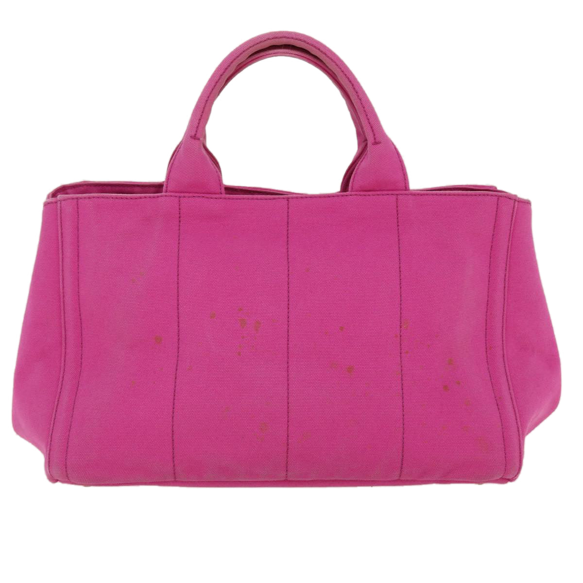 PRADA Bijoux Kanapa MM Hand Bag Canvas Pink Auth