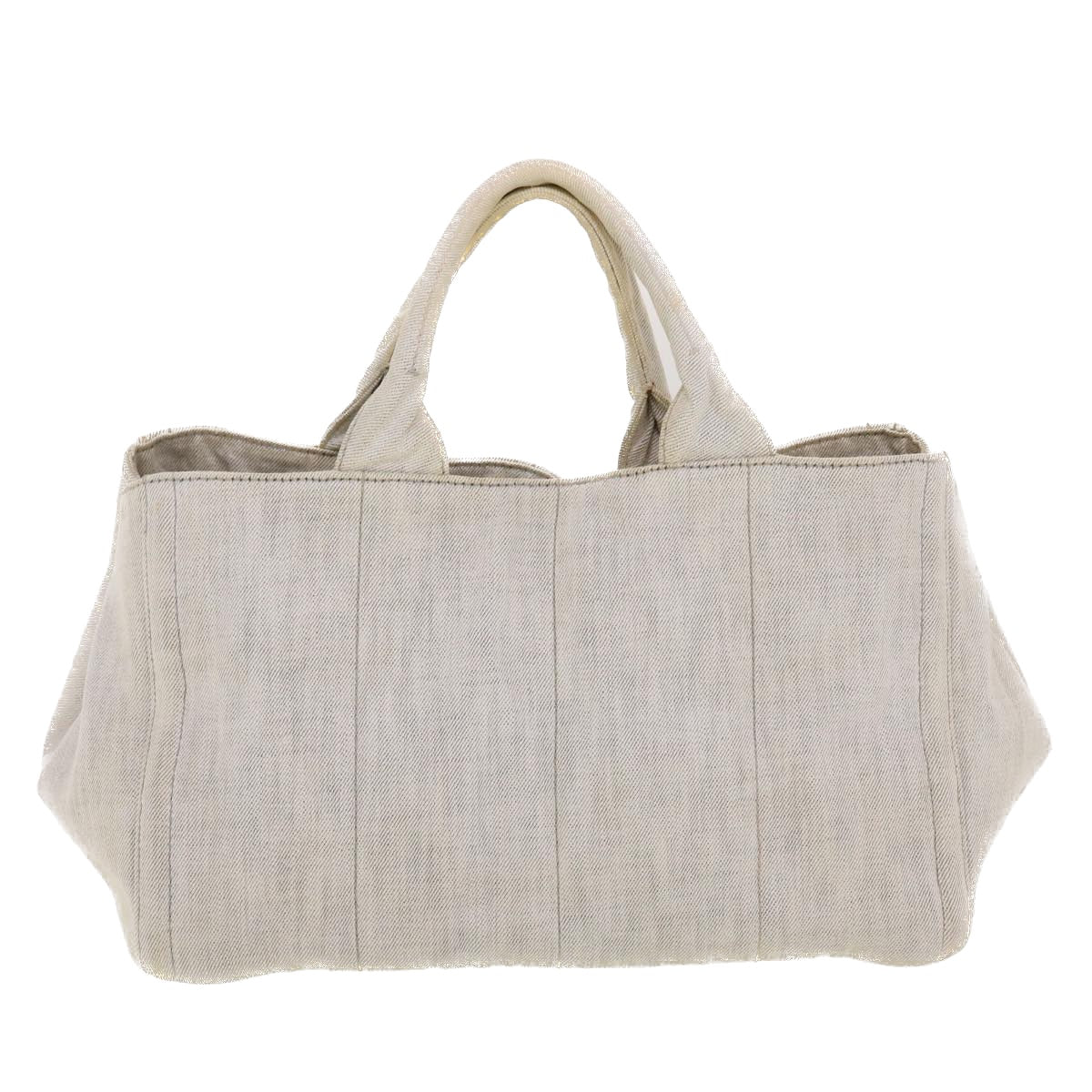 PRADA Bijoux Canapa Hand Bag Gray Auth