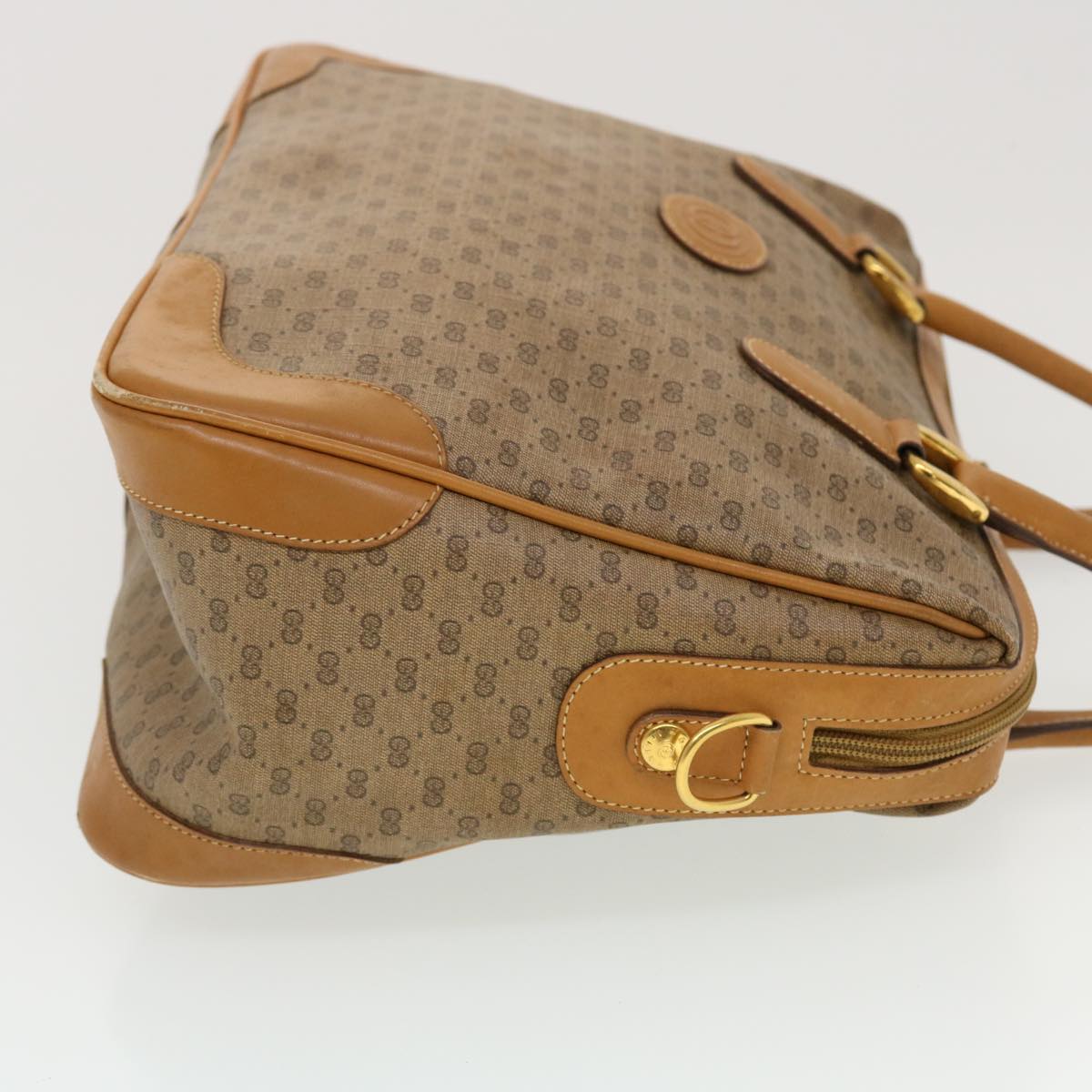 Gucci Leather Canvas Handbag