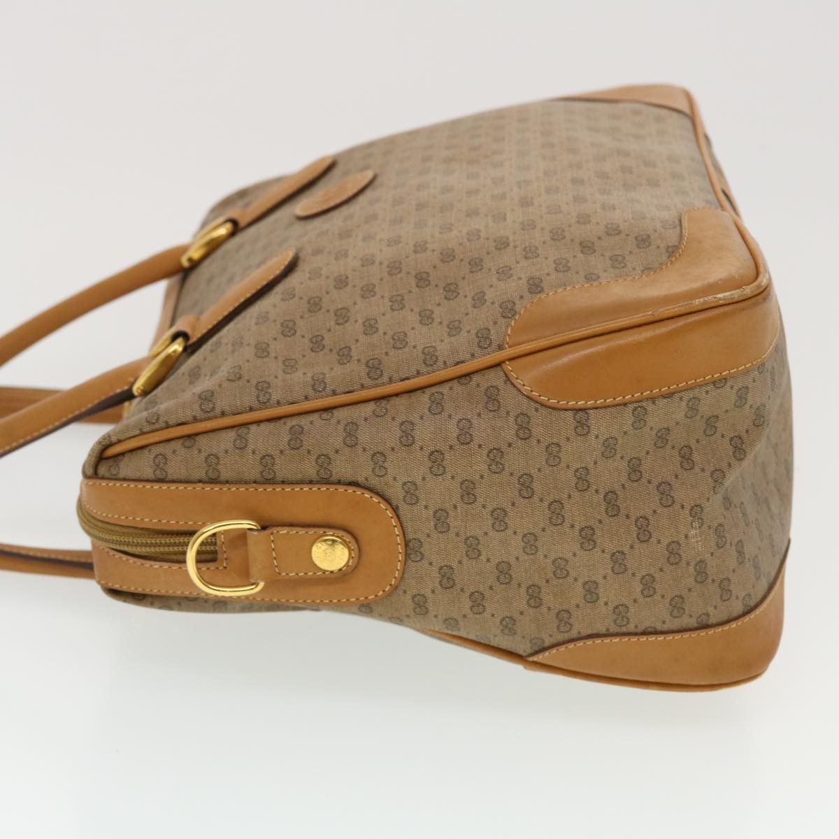 Gucci Leather Canvas Handbag