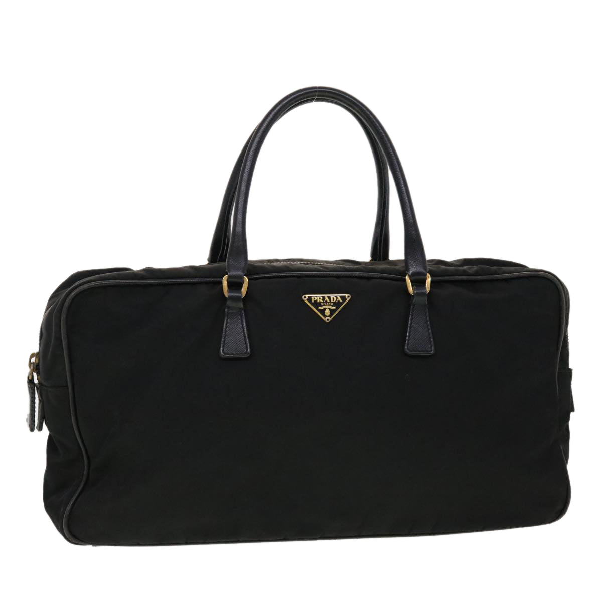 PRADA Hand Bag Nylon Black Auth