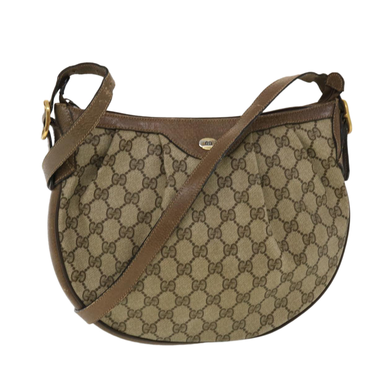 Gucci Leather Canvas Shoulder Bag