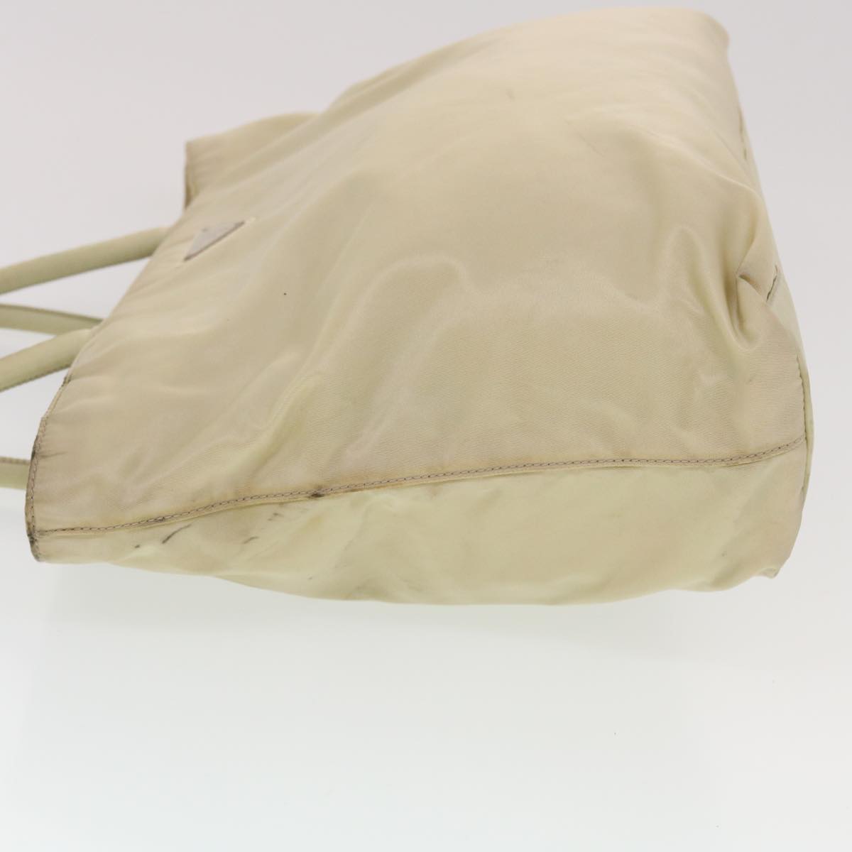 Prada Hand Bag Nylon Beige