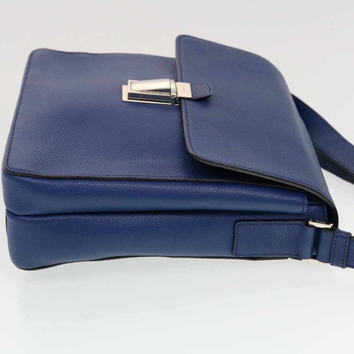 Prada Shoulder Bag Leather Blue