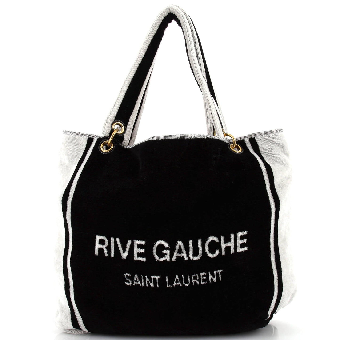 Luxury Saint Laurent Trending 2025 Rive Gauche Beach Bag Terry Cloth