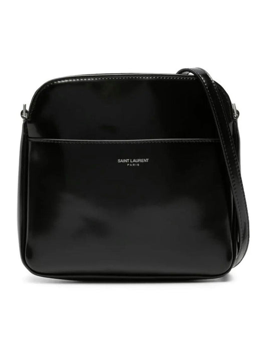 Luxury Saint Laurent Trending 2025 Men's Leather Messenger Bag in Black | Size UNICA |