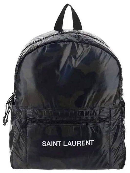 Luxury Saint Laurent Trending 2025 Logo Nuxx Nylon Backpack Camo