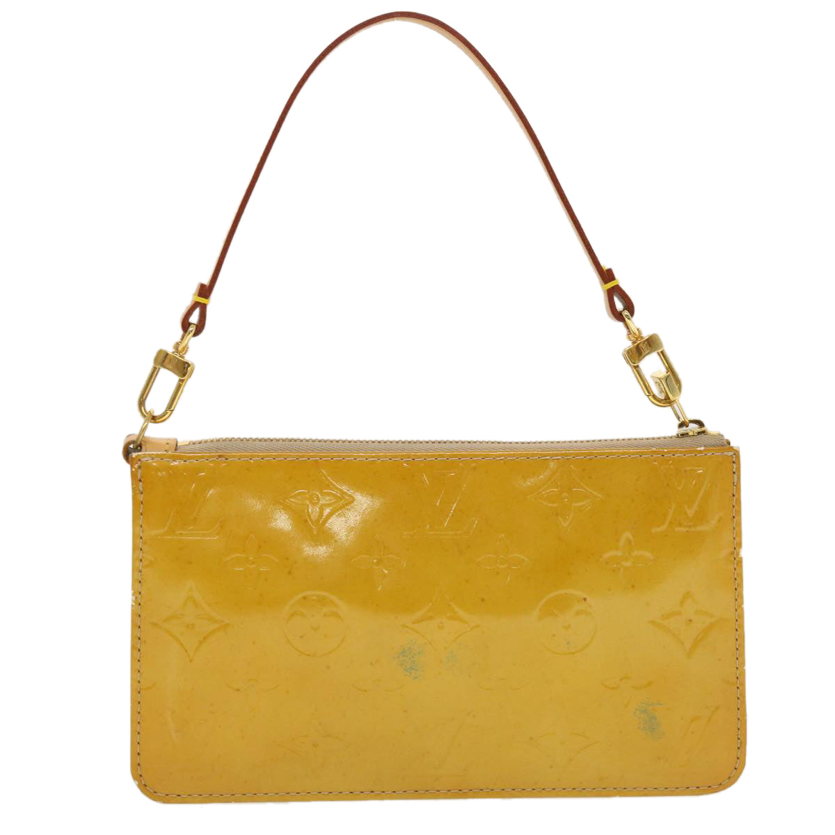 Louis Vuitton Monogram Vernis Lexington Accessory Pouch Beige LV Clutch