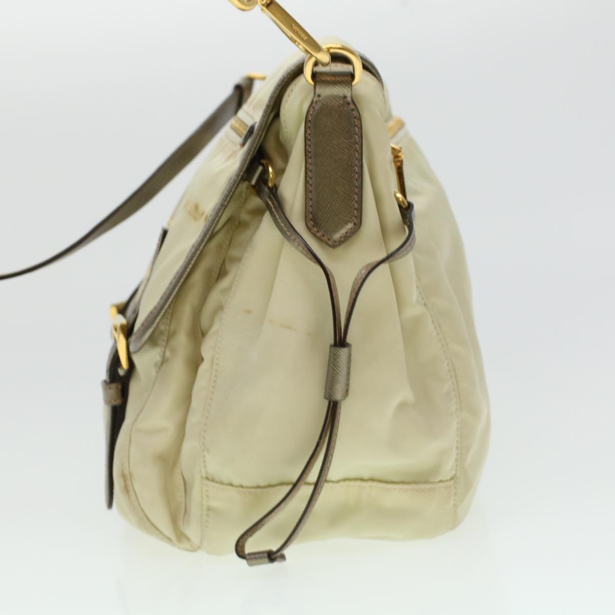 Prada Shoulder Bag Nylon Beige