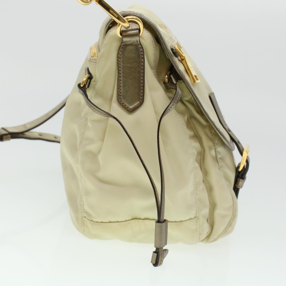 Prada Shoulder Bag Nylon Beige