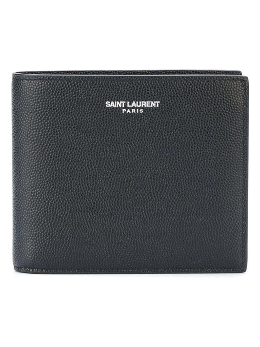 Luxury Saint Laurent Trending 2026 Men's Smooth Leather East/west Wallet in Black | 396307BTY0N