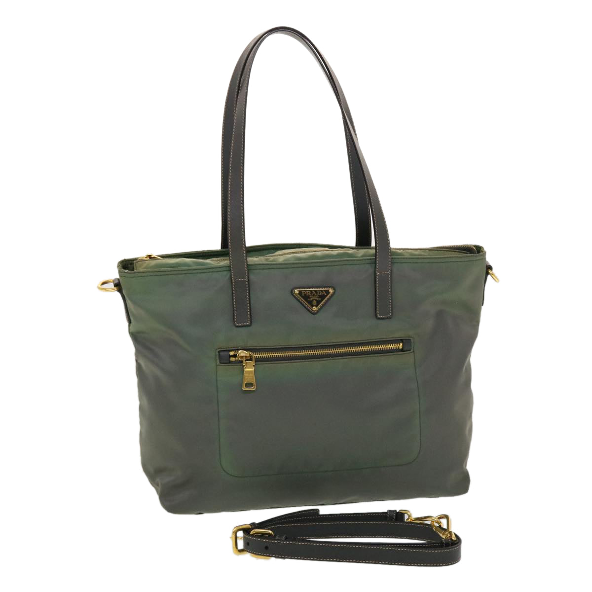 Prada Shoulder Bag Nylon 2way Gray