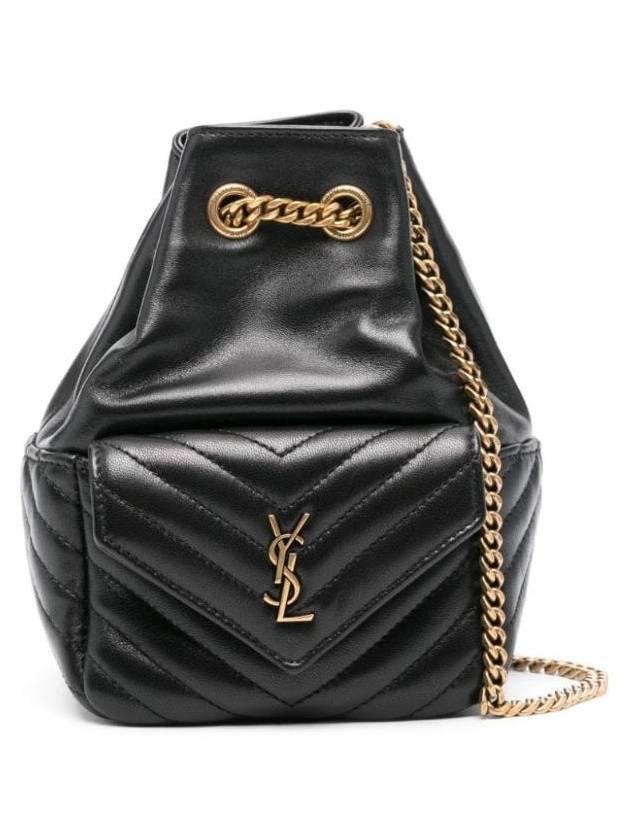 Luxury Saint Laurent Trending 2025 Joe Nano Mini Leather Bucket Bag Black