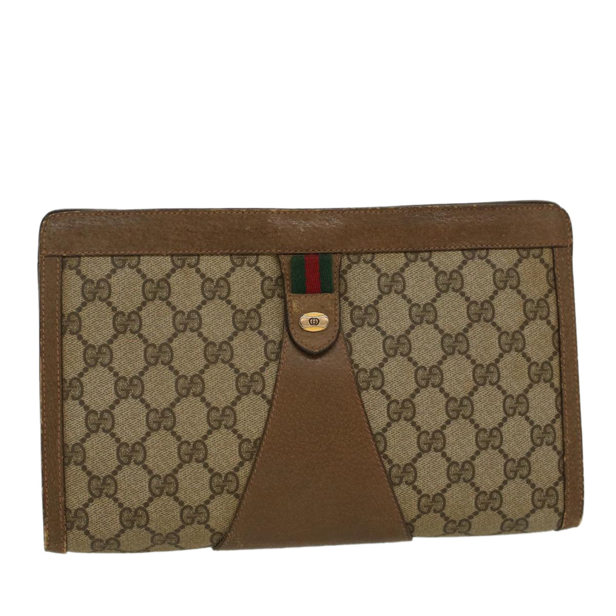 Gucci Leather Canvas Shoulder Bag