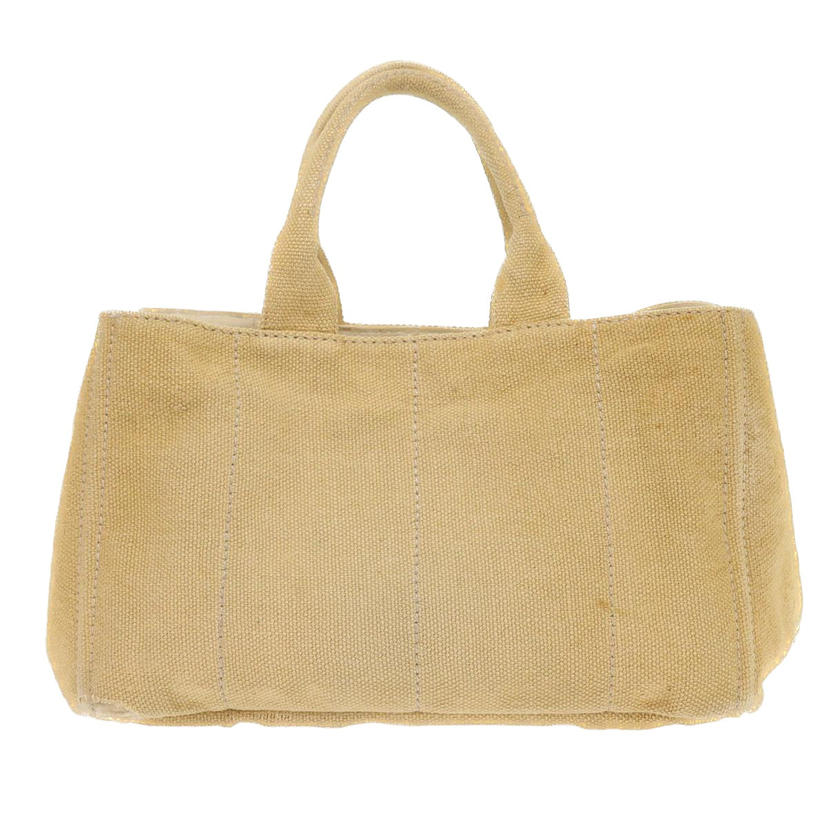 Prada Canapa Hand Bag Canvas Beige