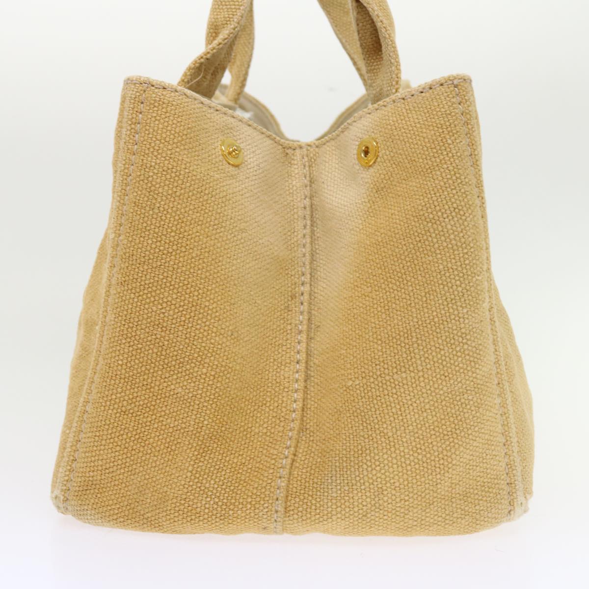 Prada Canapa Hand Bag Canvas Beige