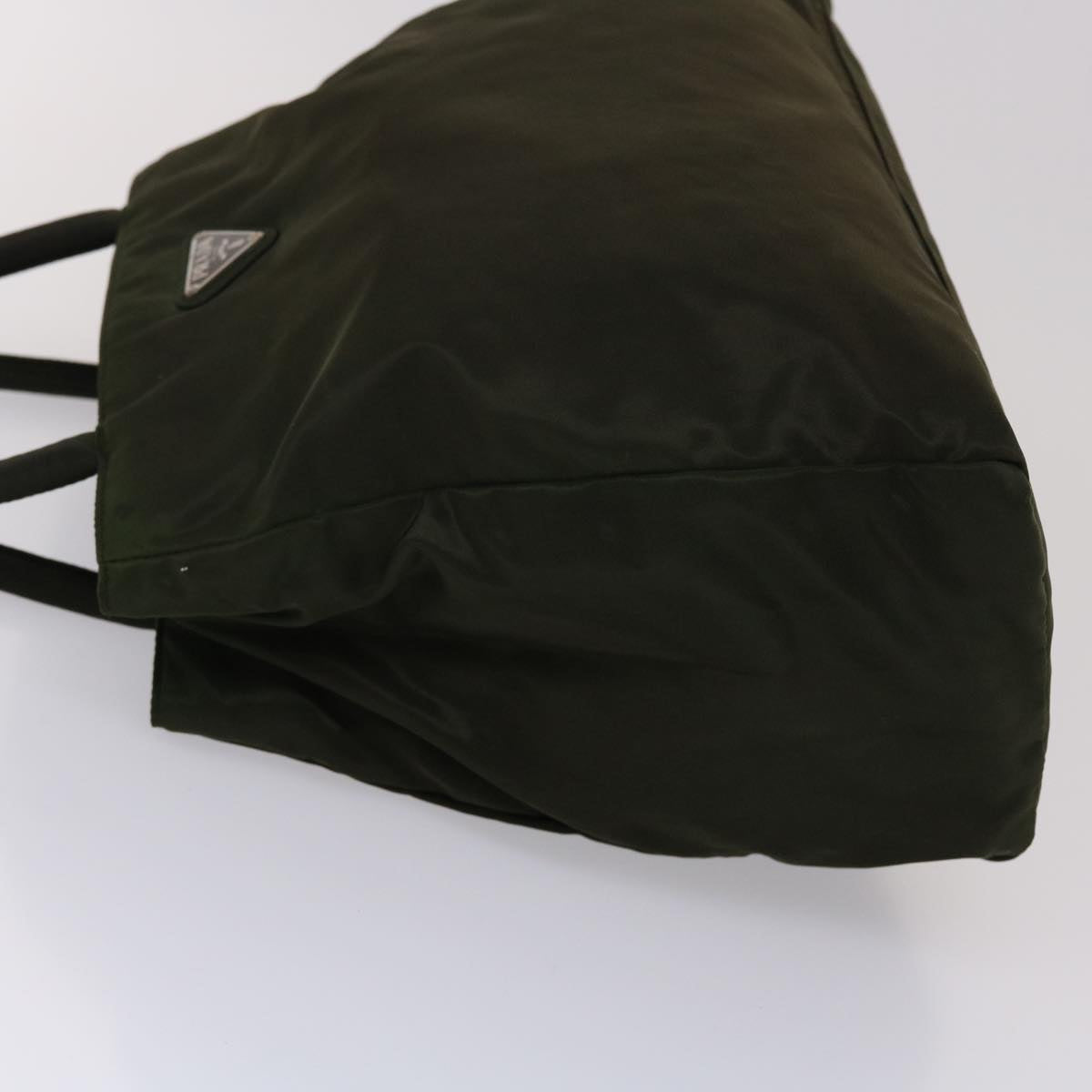 PRADA Hand Bag Nylon Khaki Auth