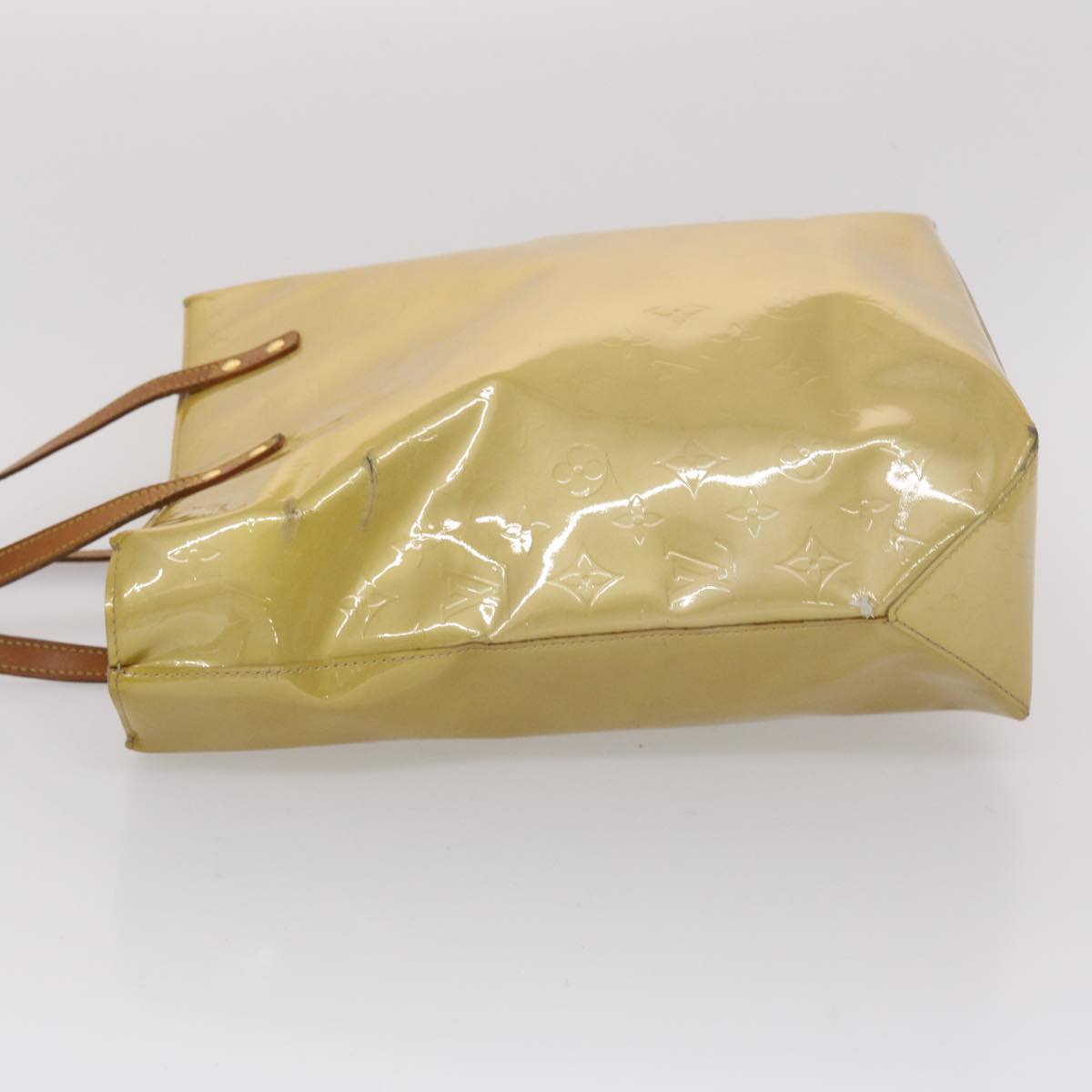 Louis Vuitton Monogram Vernis Reade MM Hand Bag Beige LV Auth