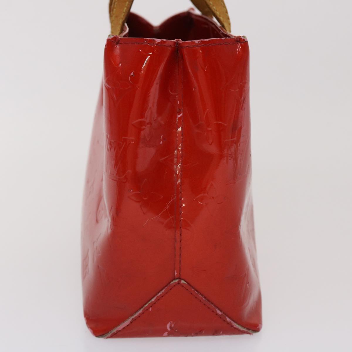 Louis Vuitton Monogram Vernis Reade PM Hand Bag Rouge LV Auth