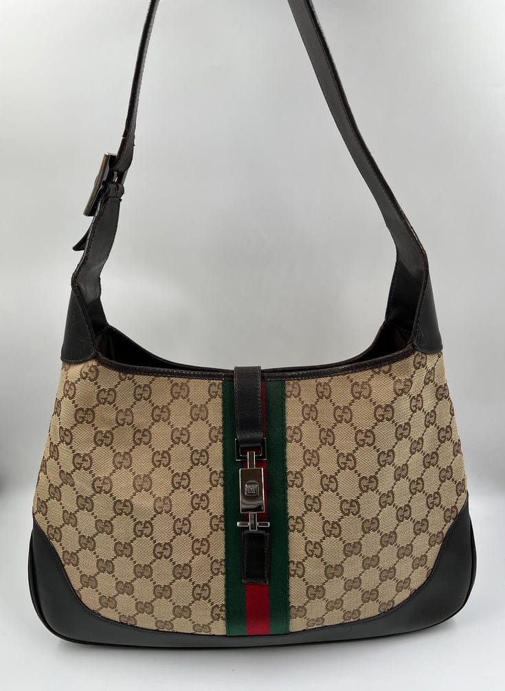 Gucci Leather Canvas Shoulder Bag