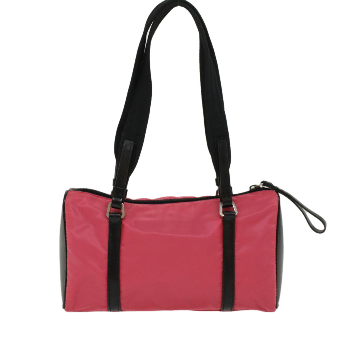 PRADA Shoulder Bag Nylon Leather Pink Auth